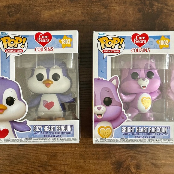 Funko Pop! Care Bear Cousins Bright & Cozy Heart Set of 2 Mint with Protectors - Picture 1 of 3